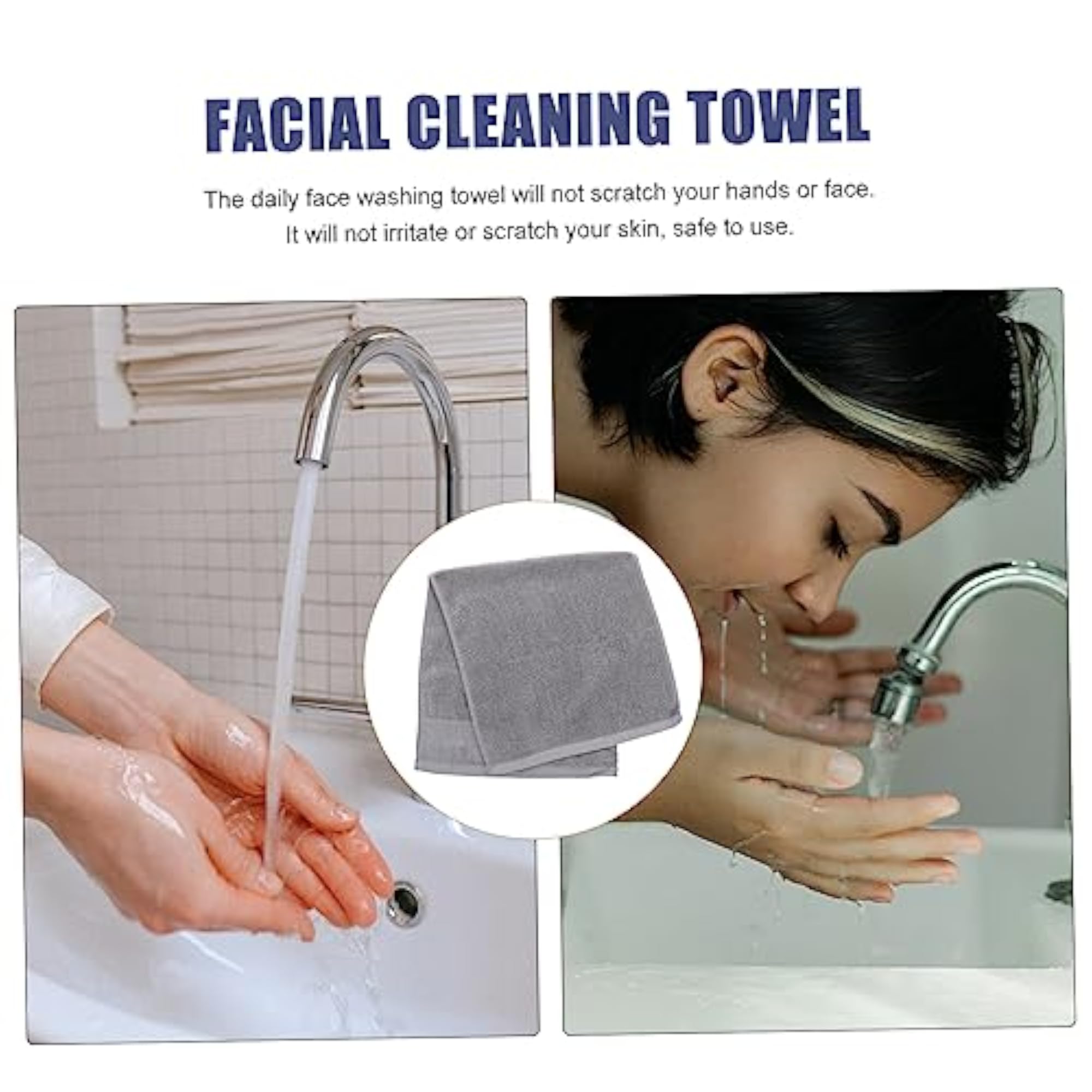 2pcs Household Cotton Washcloths for Cleansing